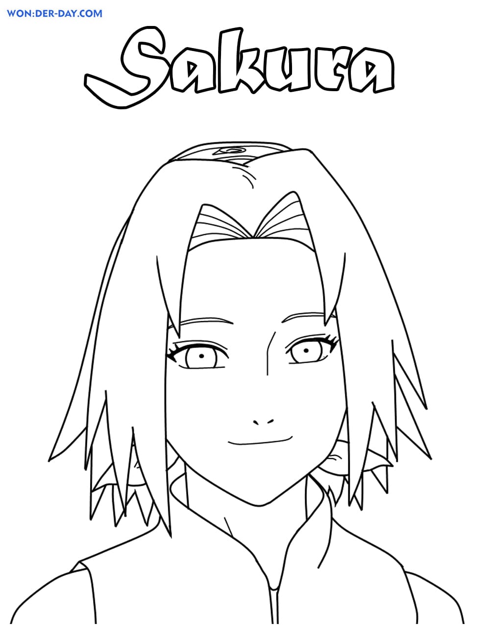 Sakura Haruno coloring pages  Print and Color  WONDER DAY  Coloring  pages for children and adults