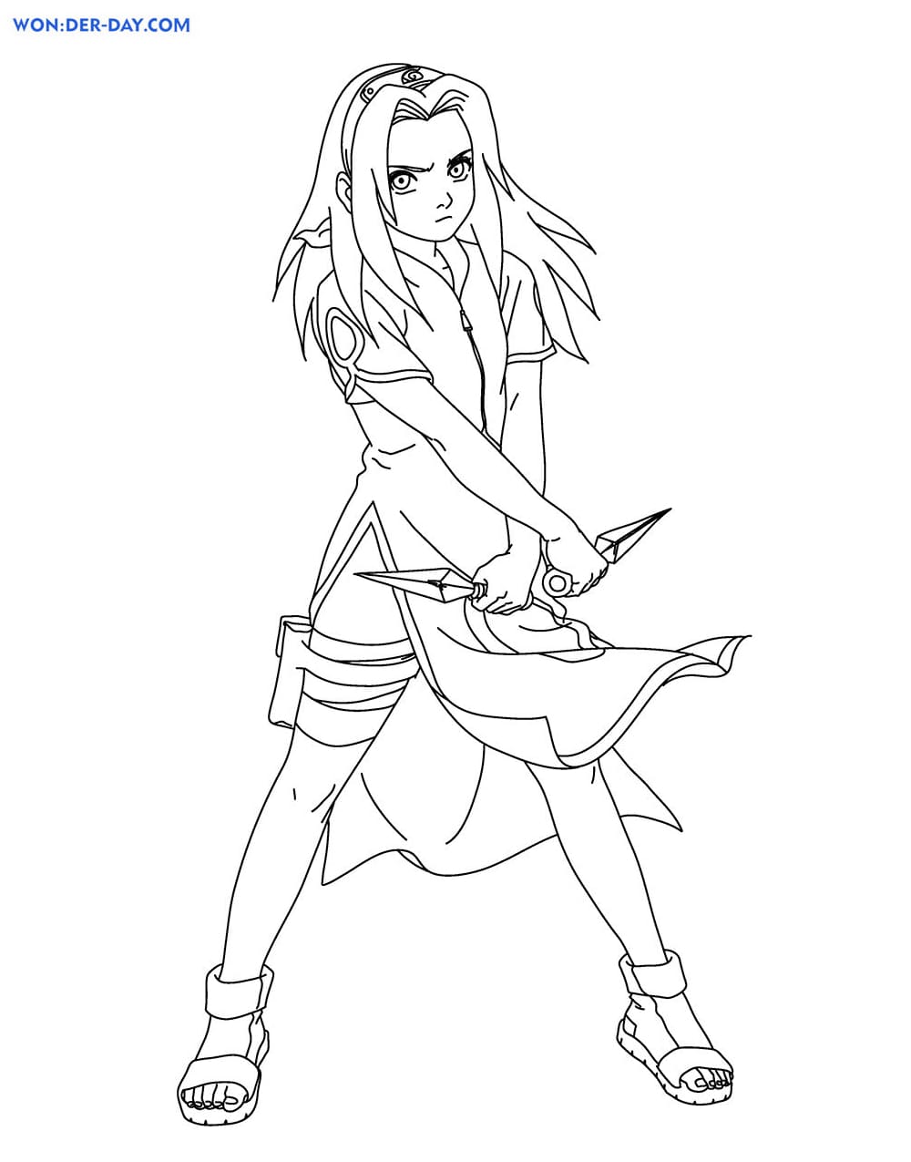 Sakura Haruno coloring pages - Print and Color  WONDER DAY — Coloring  pages for children and adults