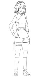 Sakura Haruno coloring pages - Print and Color | WONDER DAY — Coloring