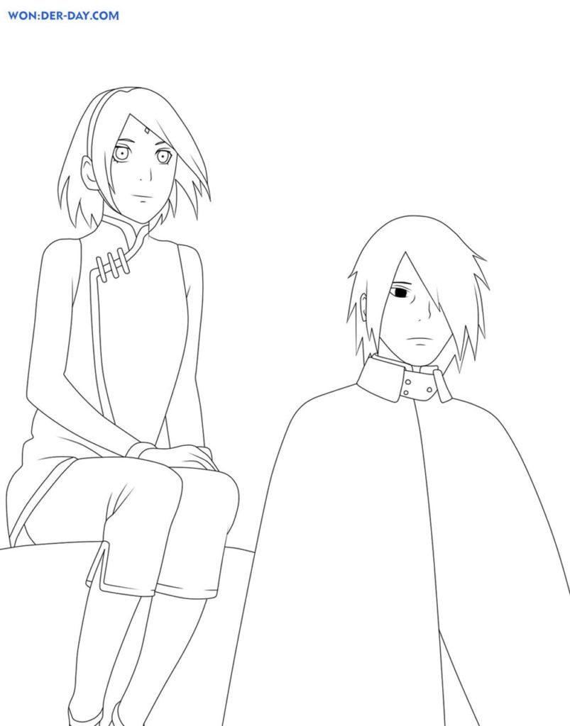 Desenho de SasuSaku para colorir  Desenhos para colorir e imprimir gratis