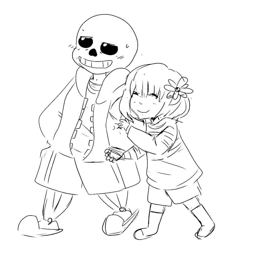 Sans Insanity Coloring Page