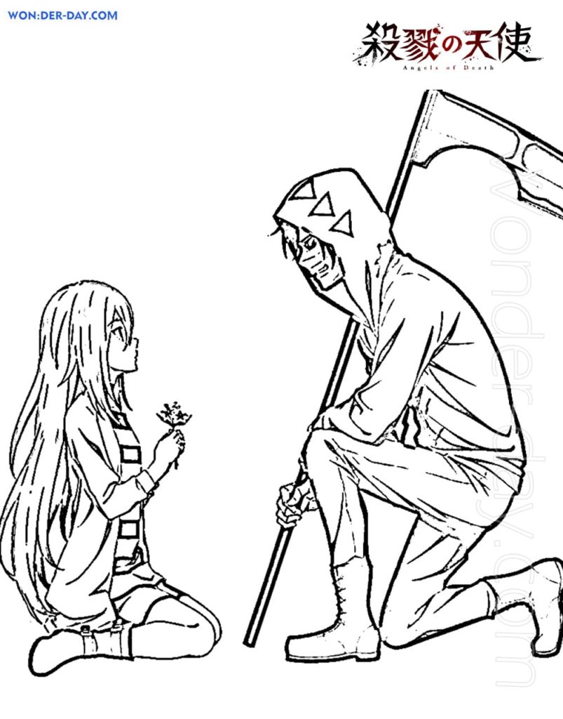 Desenhos de Satsuriku no Tenshi para colorir