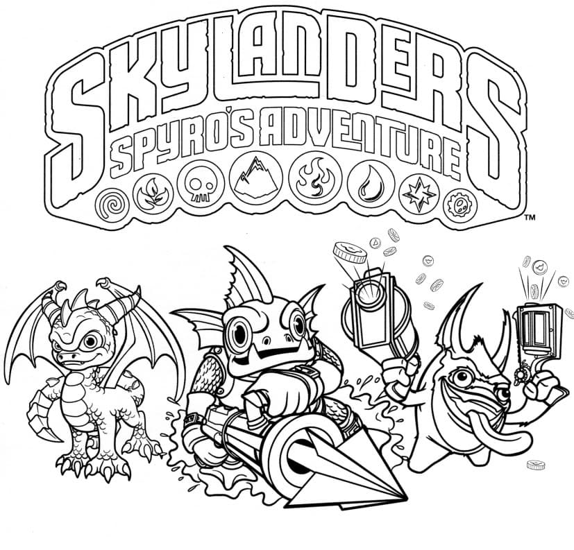 Skylanders Coloring Pages