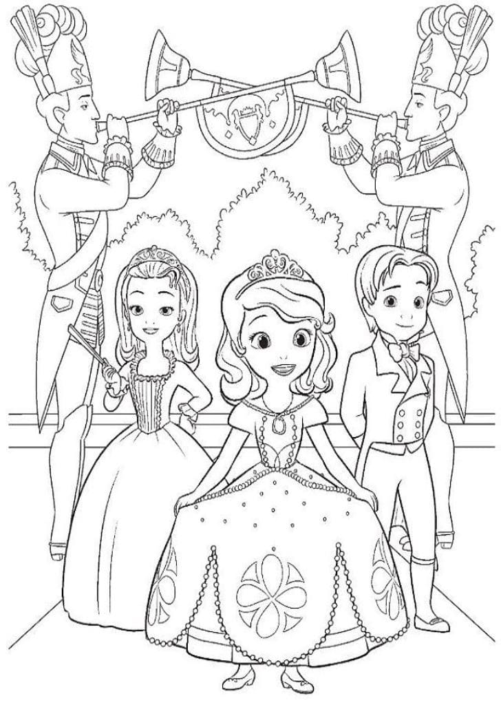 Dibujos de La Princesa Sofia para colorear