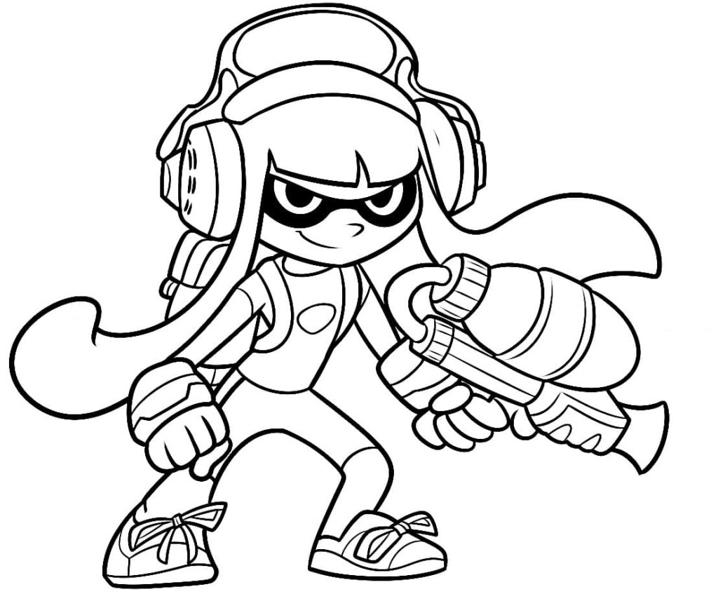 Splatoon Coloring Pages. 