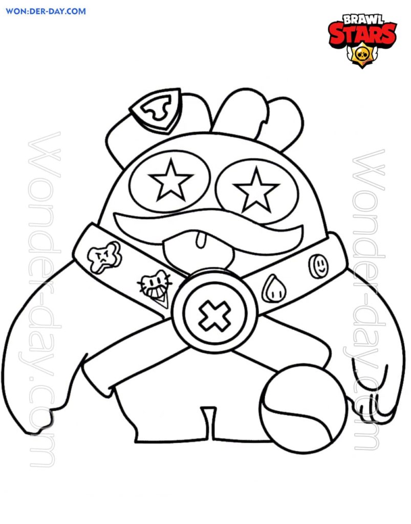 Squeak Brawl Stars Coloring Pages
