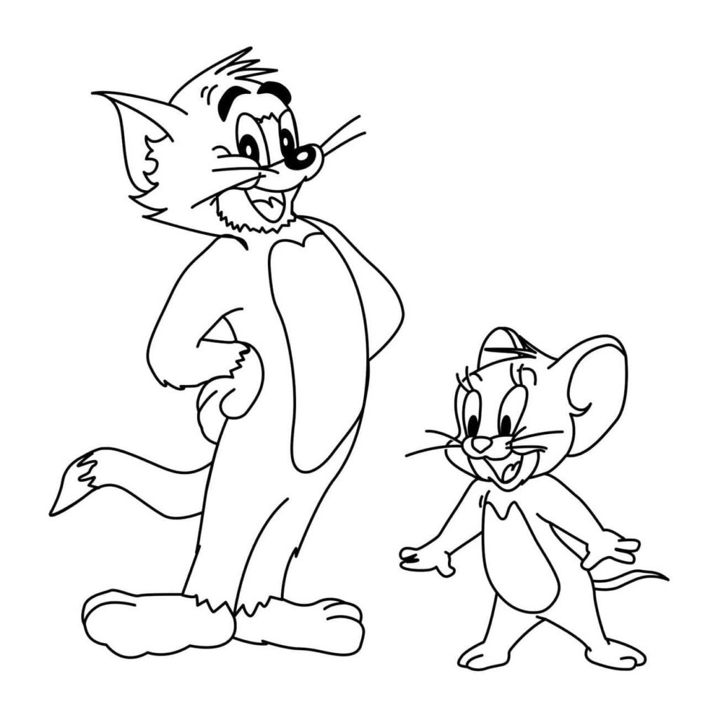 Раскраски Том и Джерри