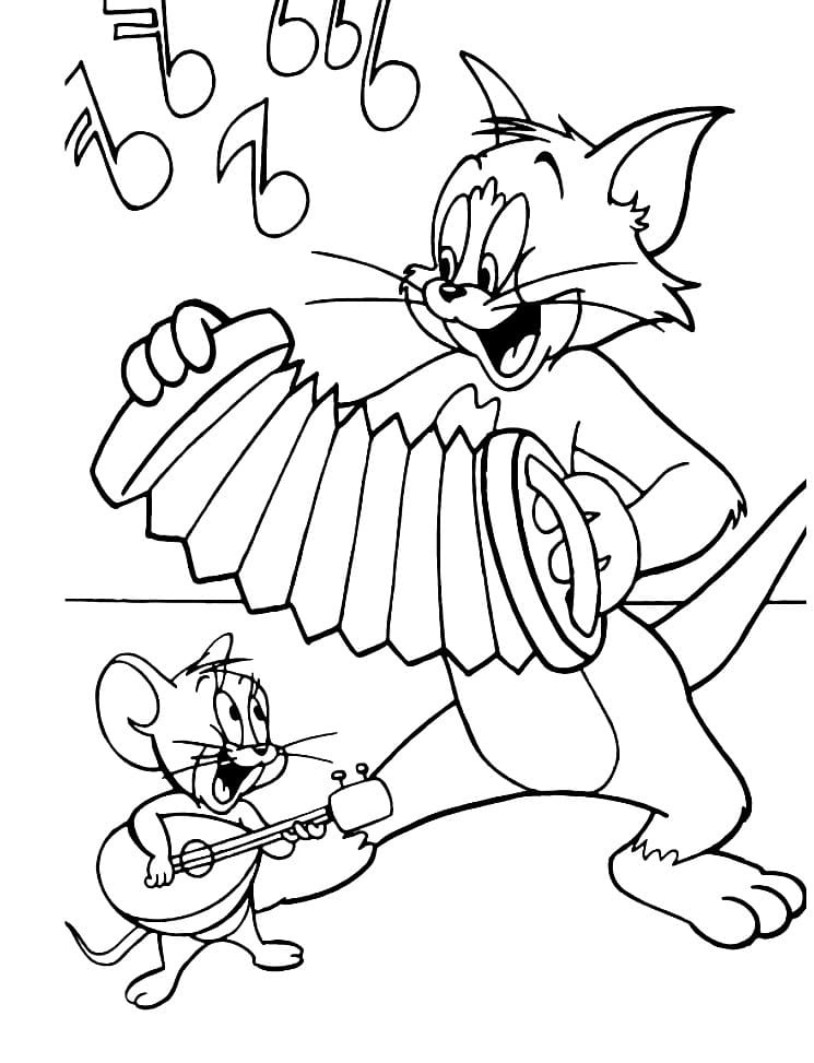 Dibujos de Tom y Jerry para colorear