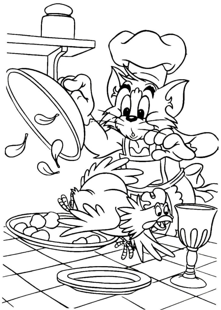 Coloriage Tom et Jerry