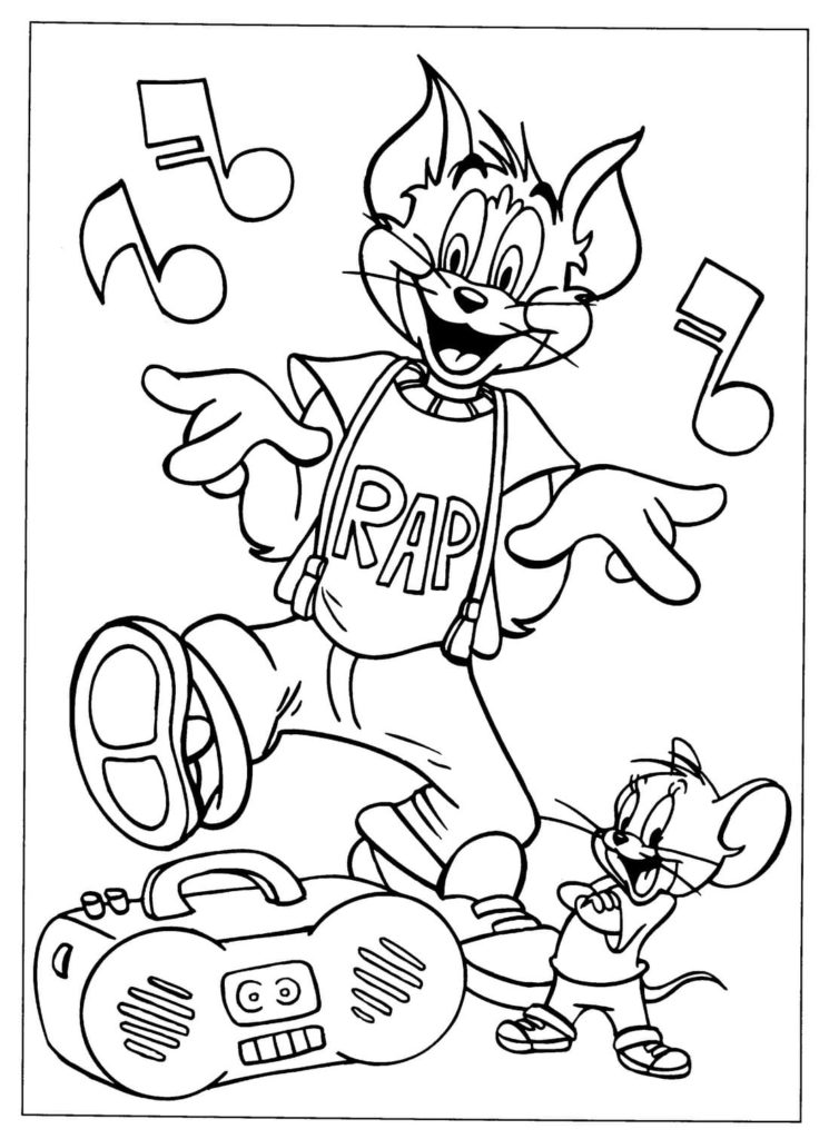 Coloriage Tom et Jerry