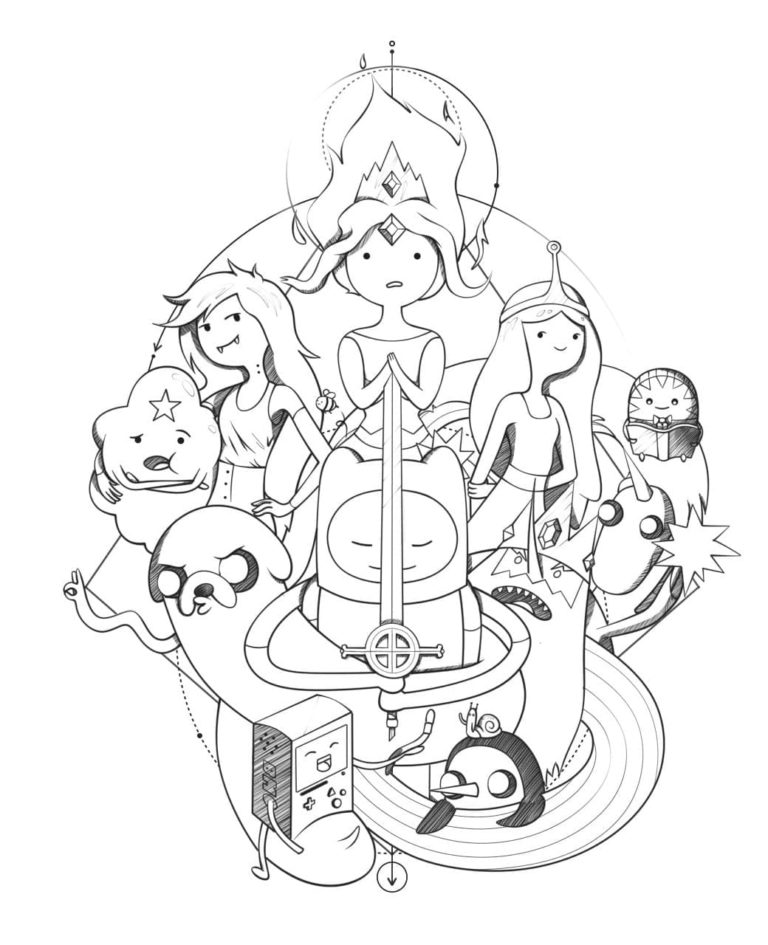 Adventure Time coloring pages | 110 Printable coloring pages