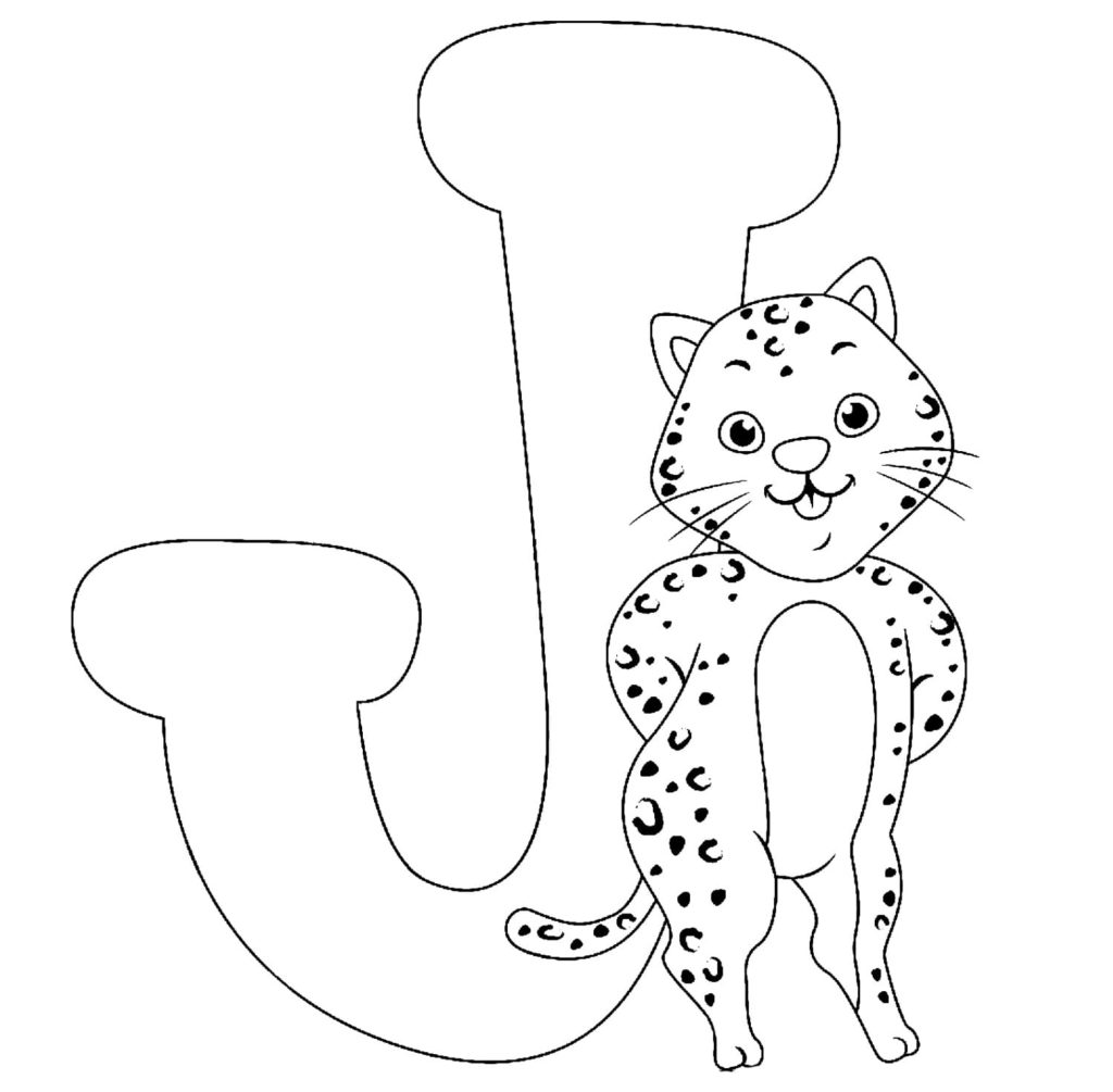 Ausmalbilder Englisches Alphabet mit Tieren