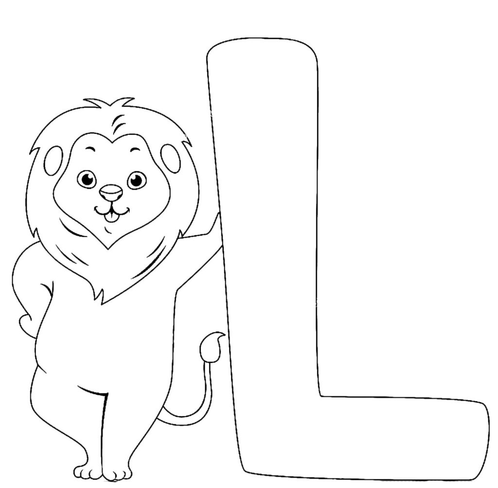 Desenhos de letras do alfabeto de animais para colorir