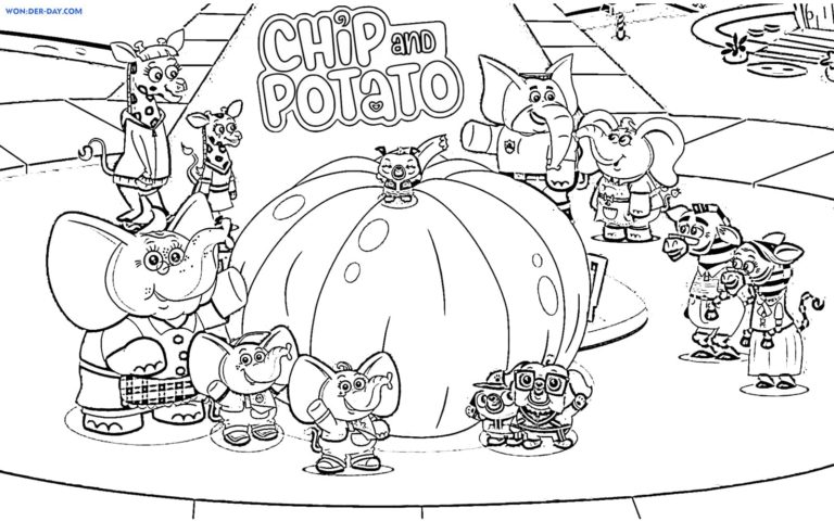 Chip and Potato Coloring Pages - Printbale coloring pages