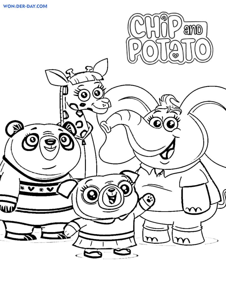 Chip and Potato Coloring Pages - Printbale coloring pages