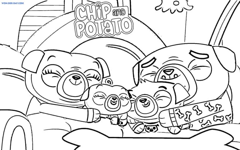 Chip and Potato Coloring Pages - Printbale coloring pages