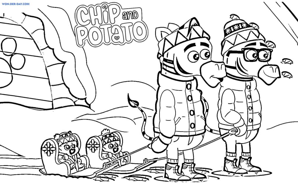 Ausmalbilder Chip und Potato
