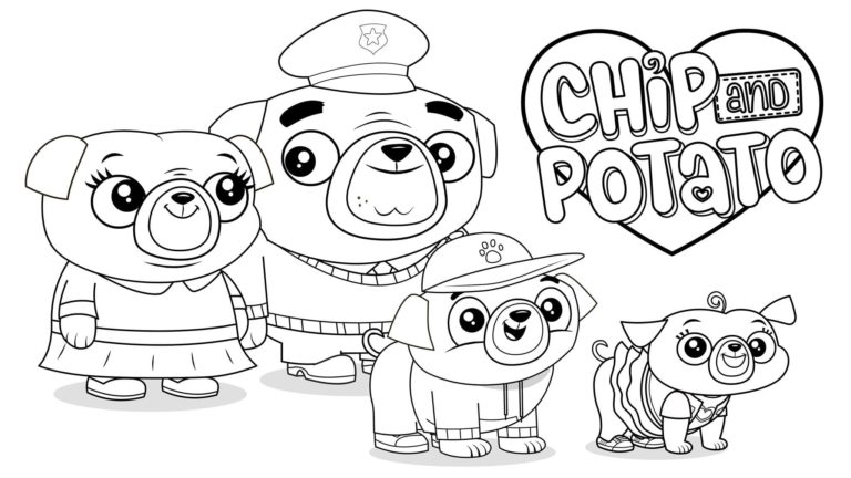 Chip and Potato Coloring Pages - Printbale coloring pages