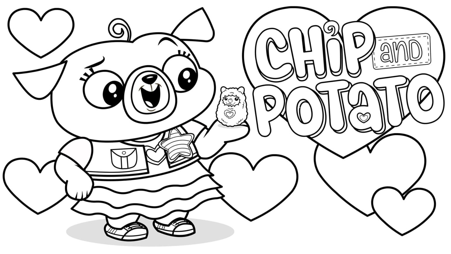 Chip and Potato Coloring Pages - Printbale coloring pages