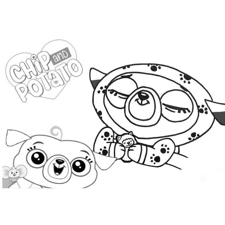 Chip and Potato Coloring Pages - Printbale coloring pages