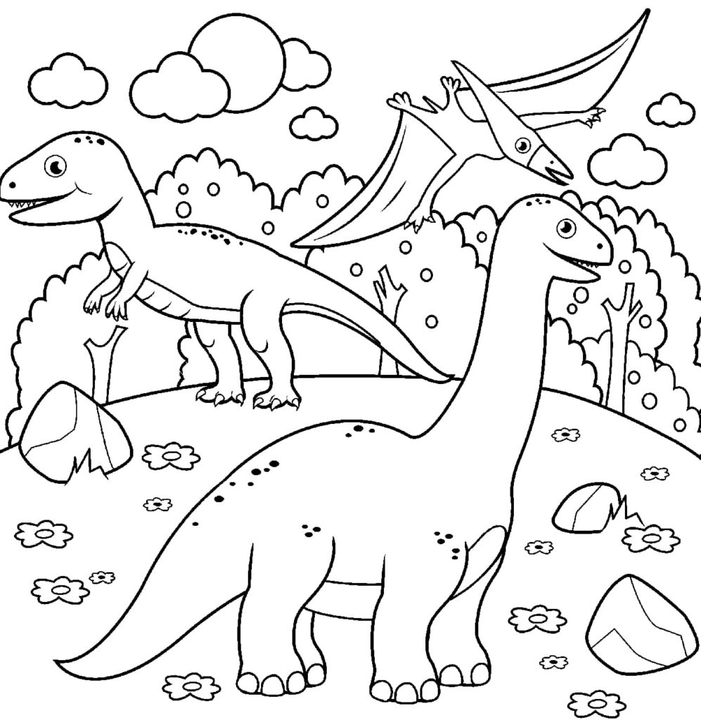 11 Free Dinosaur Coloring Pages  Motherly