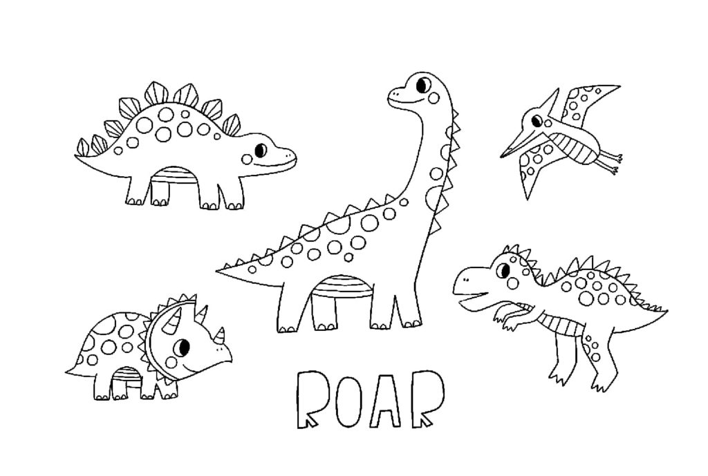 Desenhos de Dinossauros para colorir