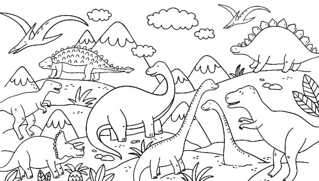 Disegni di Dinosauri da colorare