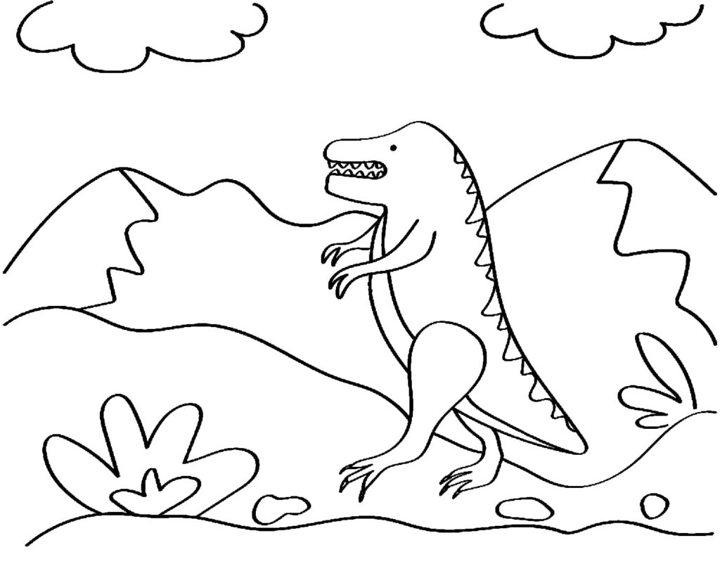 Desenhos de Dinossauros para colorir