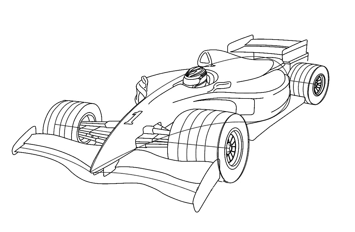 Desenho de Fórmula 1 pintado e colorido por Usuário não registrado