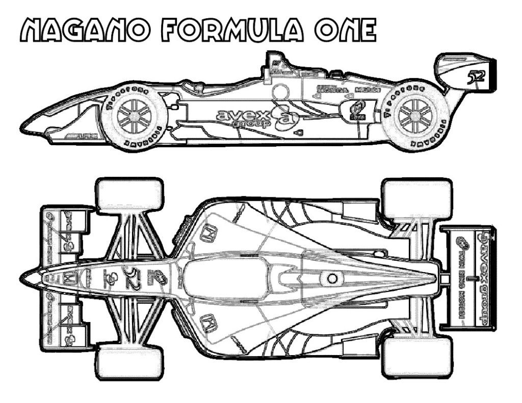 Formula 1 coloring pages