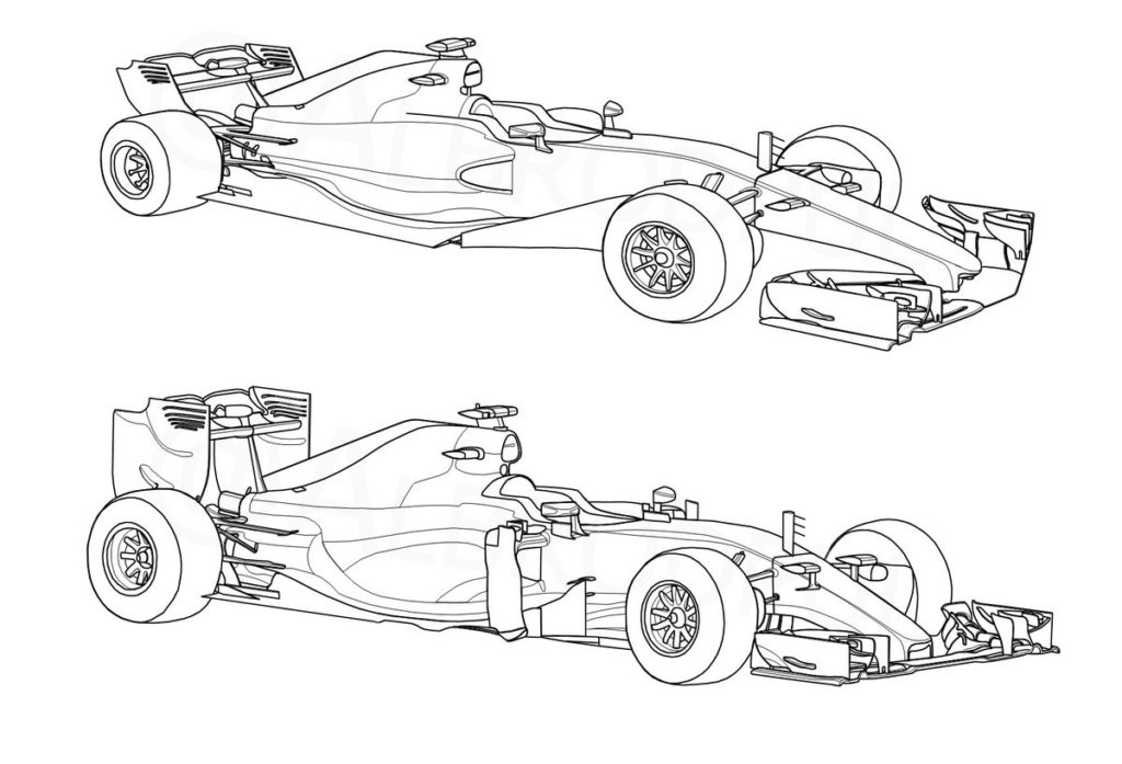 Desenhos de Fórmula 1 para colorir