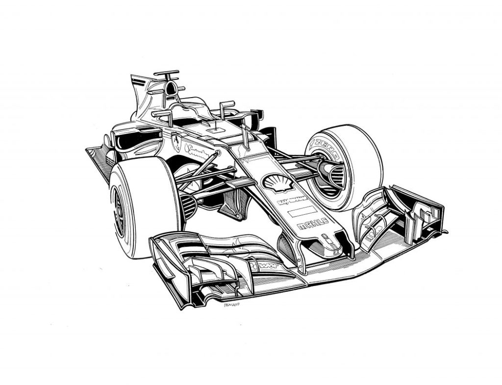 Disegni di Formula 1 da colorare