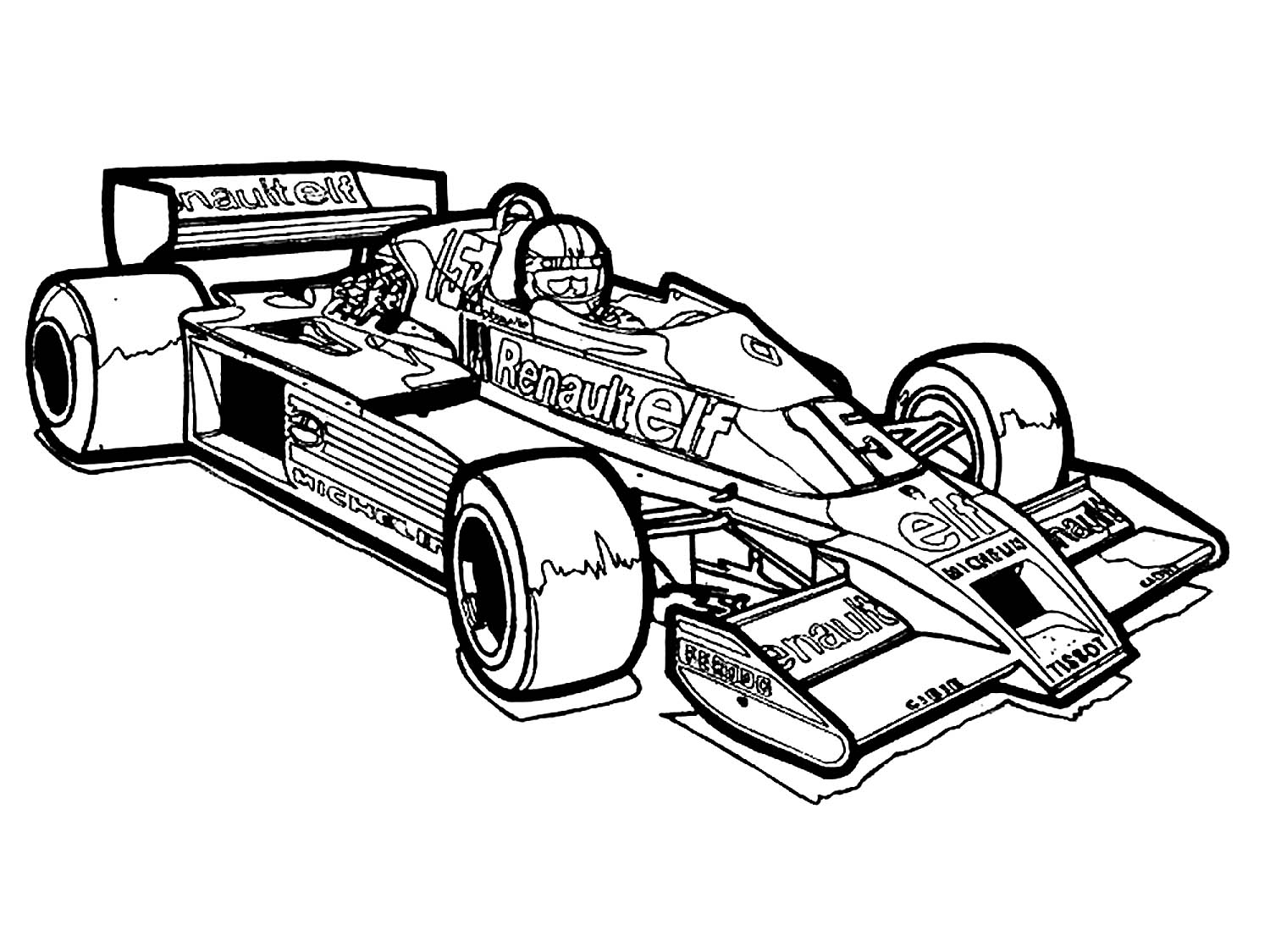 F1 Auto Kleurplaat Malvorlage Formel 1 Auto Coloring And | Images and ...