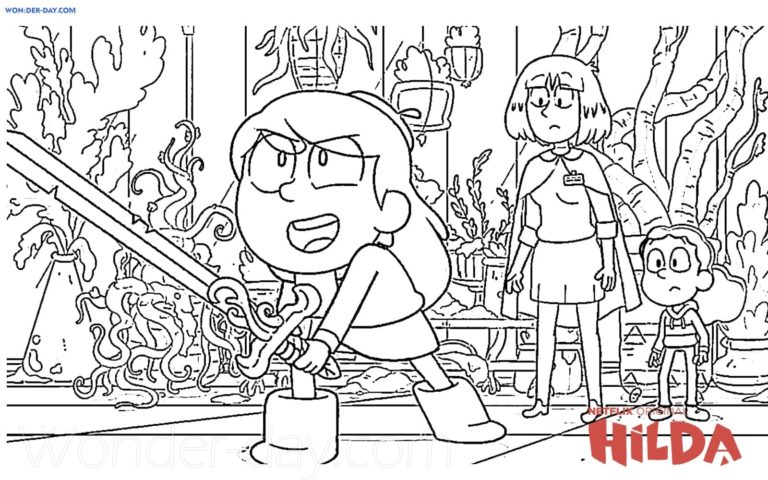 Hilda Coloring Pages - Printable coloring pages | WONDER DAY — Coloring ...