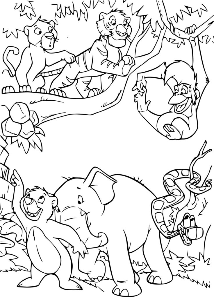 Desenhos de O livro da selva para colorir