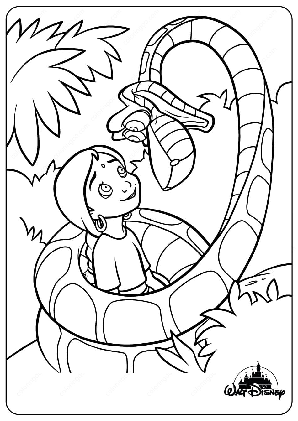 the jungle book 2 coloring page hard