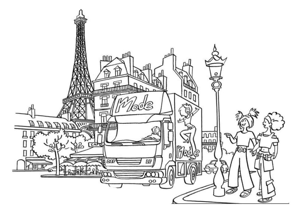 Dibujos de Paris para colorear