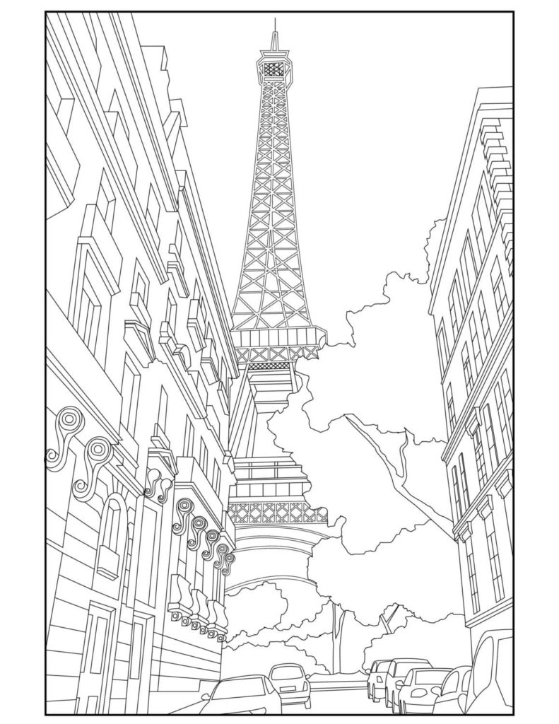 Paris Coloring Pages