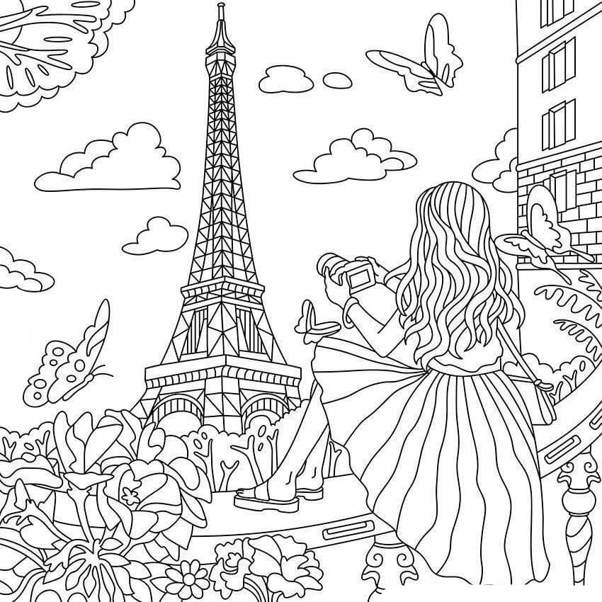 Paris Coloring Pages
