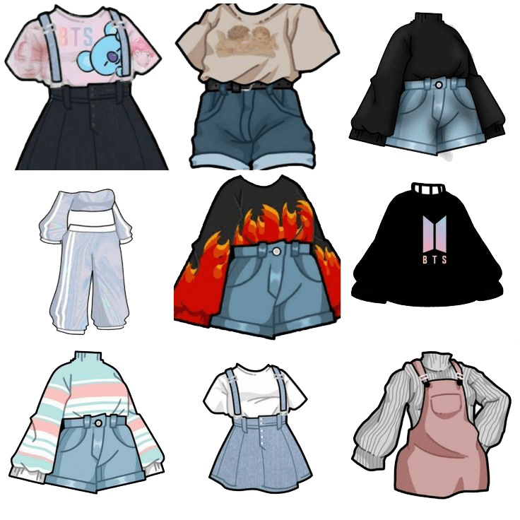 Roupa Gacha Life Png Bts, Transparent Png - kindpng