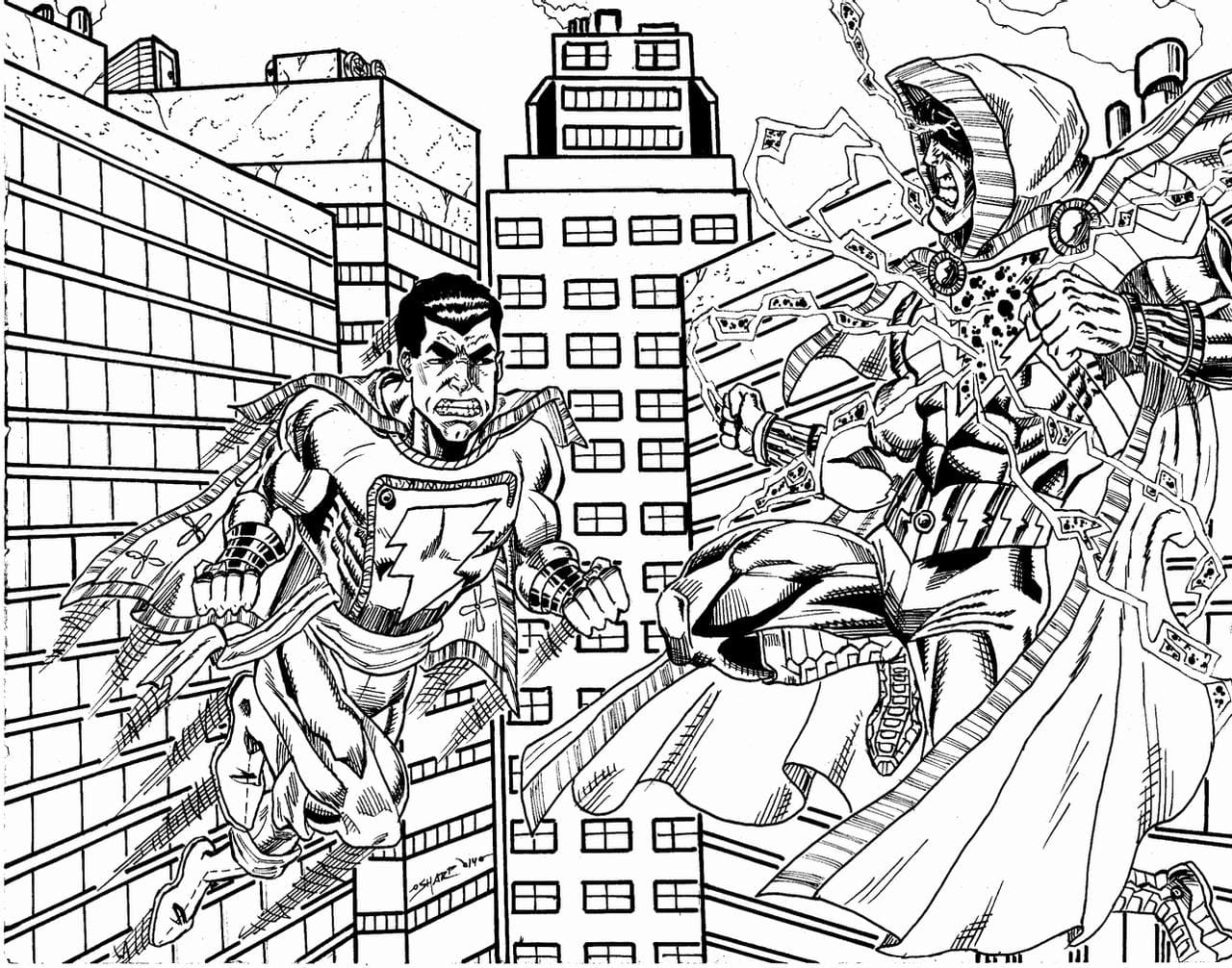 Free Printable Shazam Coloring Pages