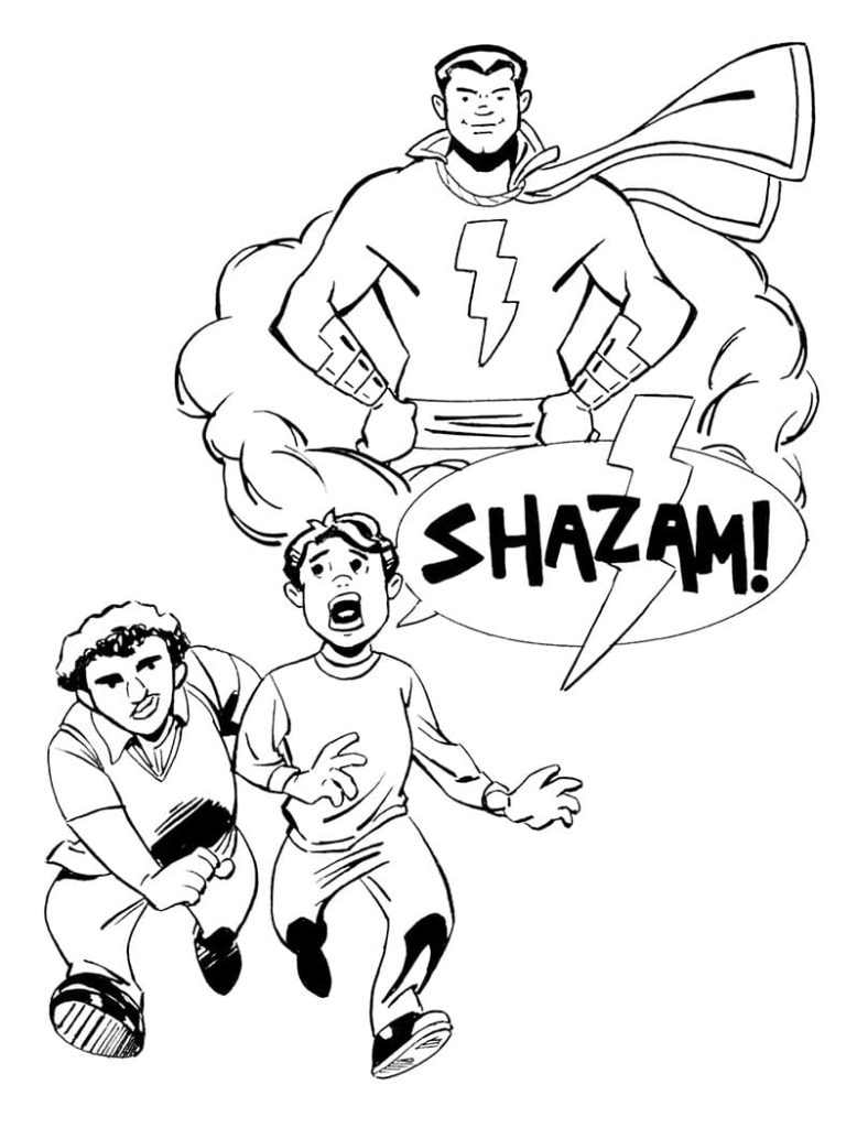 Desenhos de Shazam para colorir
