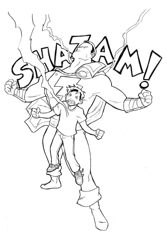 Desenhos de Shazam para colorir