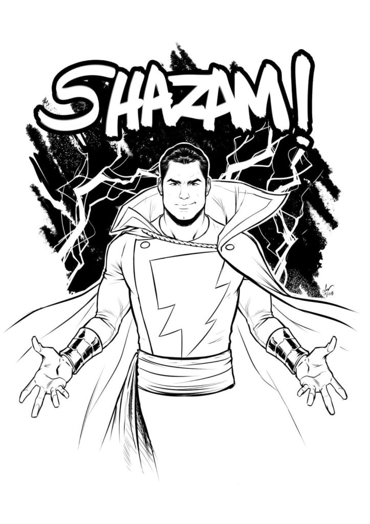 Shazam Coloring Pages