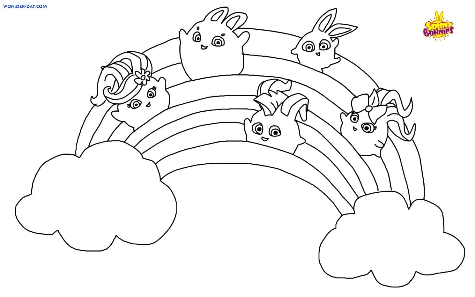 Sunny Bunnies Coloring Pages Printable coloring pages