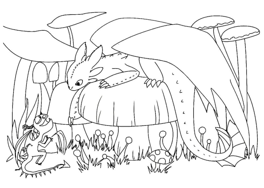 Toothless coloring pages