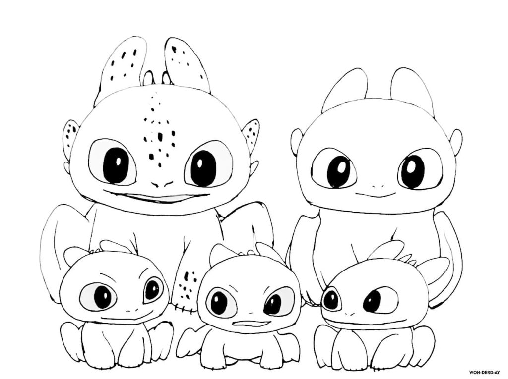 Toothless coloring pages