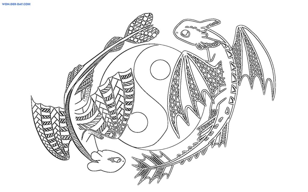 Toothless coloring pages