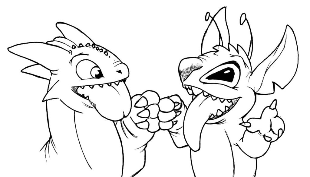 Toothless coloring pages