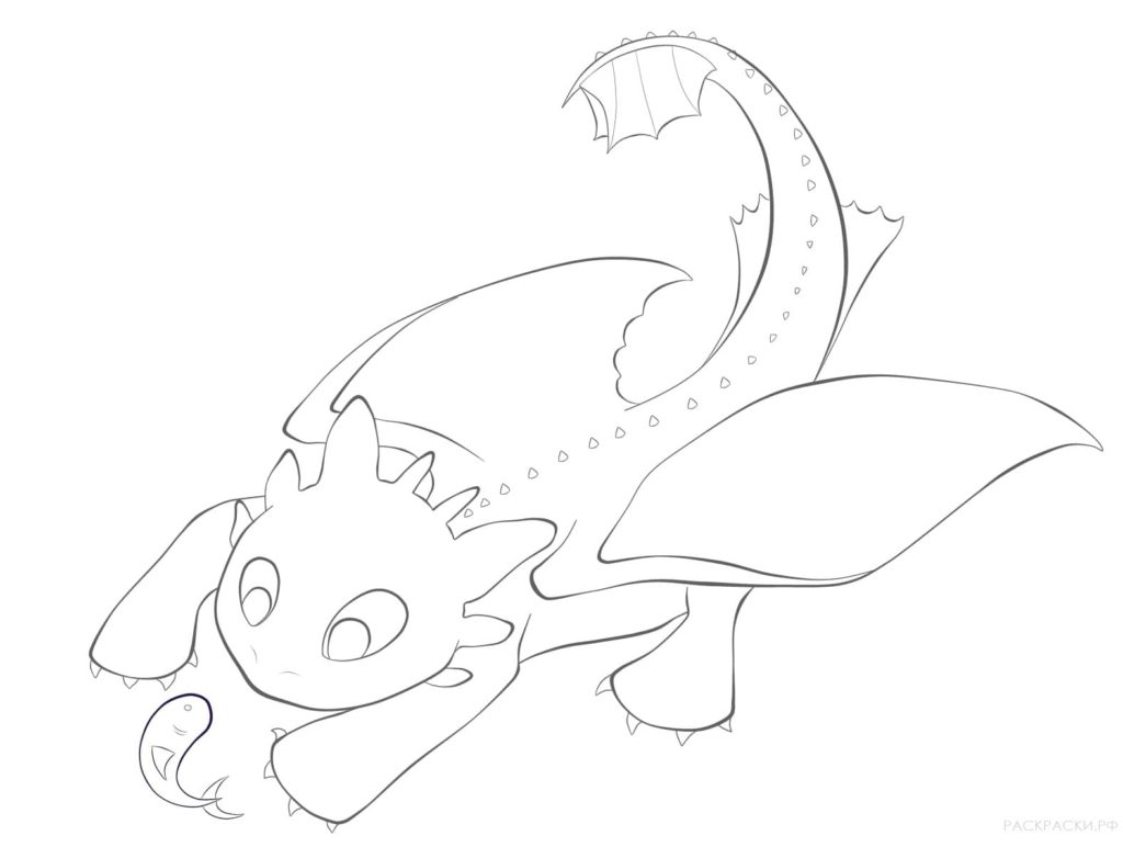 Toothless coloring pages